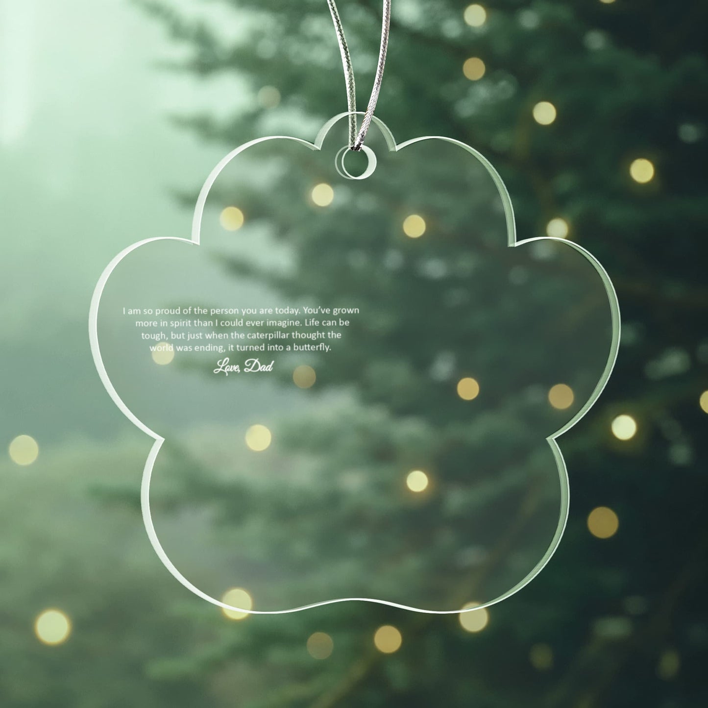 Paw Ornament Keepsake – Acrylic Paw Ornament