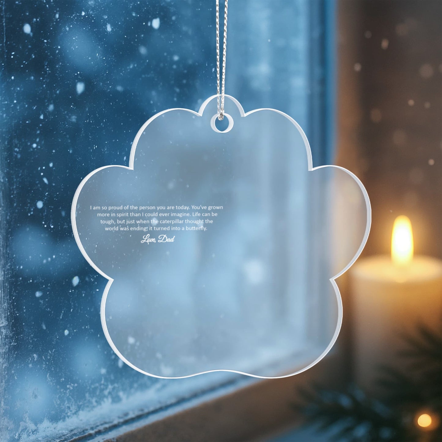 Paw Ornament Keepsake – Acrylic Paw Ornament