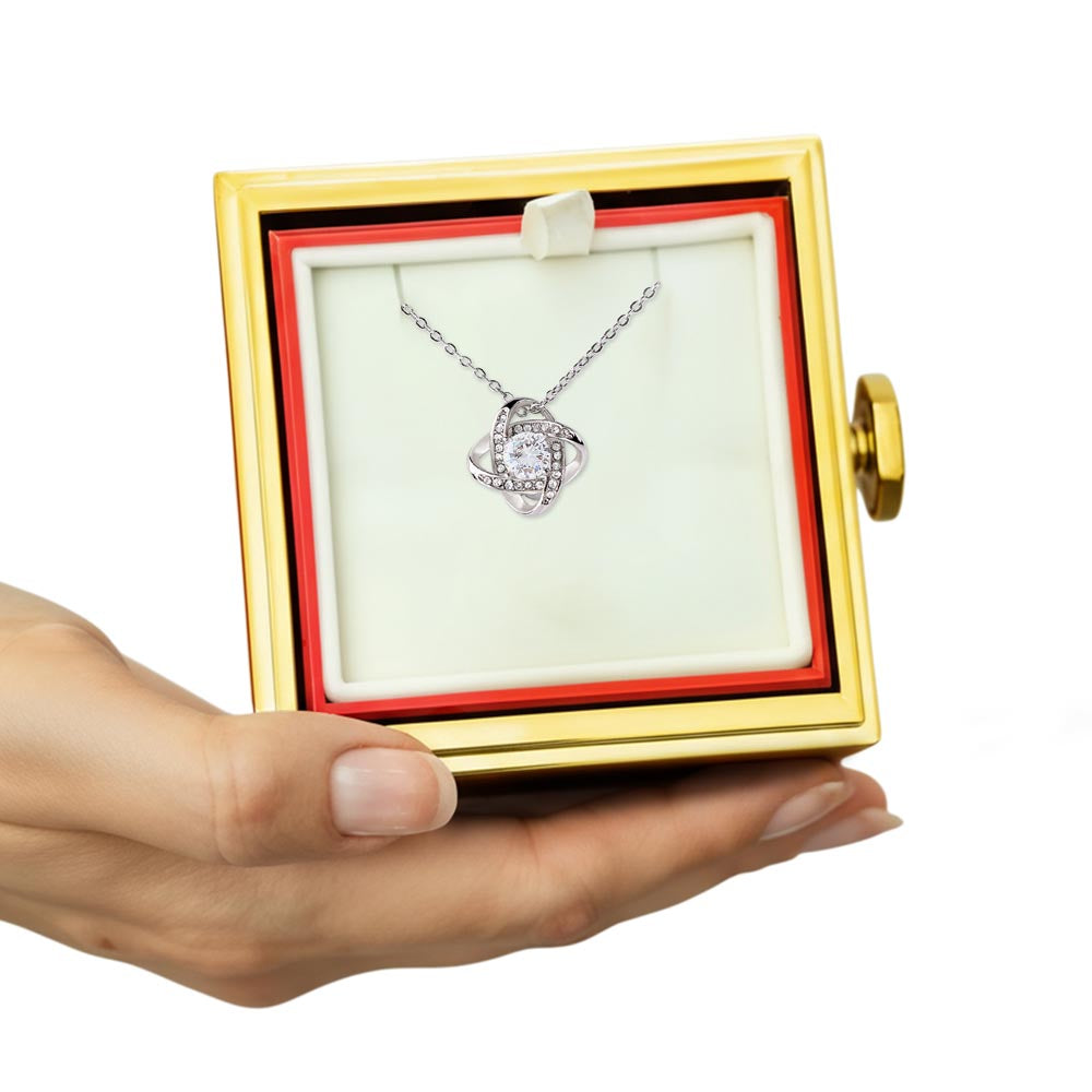 Rose-Wrapped Knot – Love Knot Rotating Rose Box