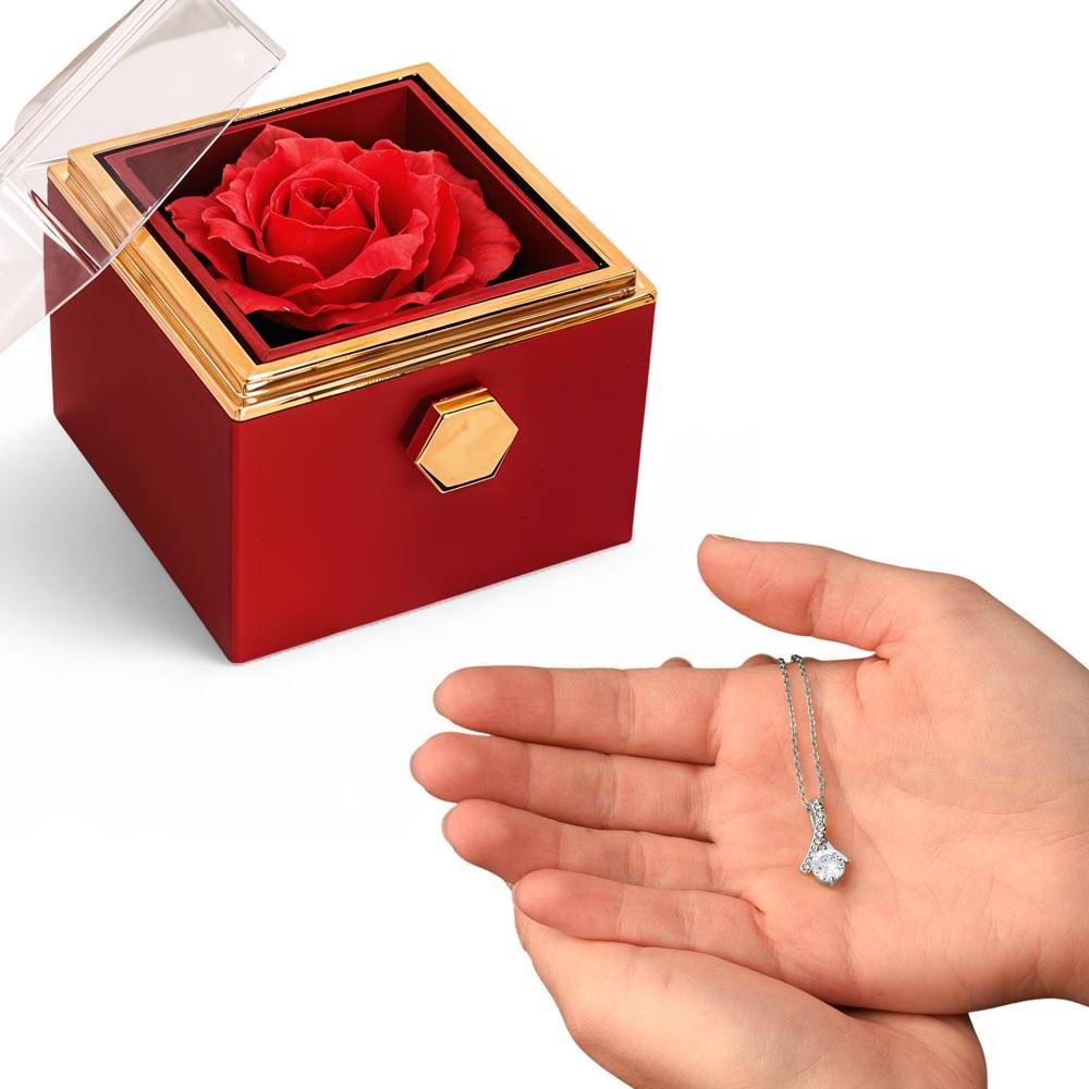 Petals and Promise – Alluring Beauty Rotating Rose Box