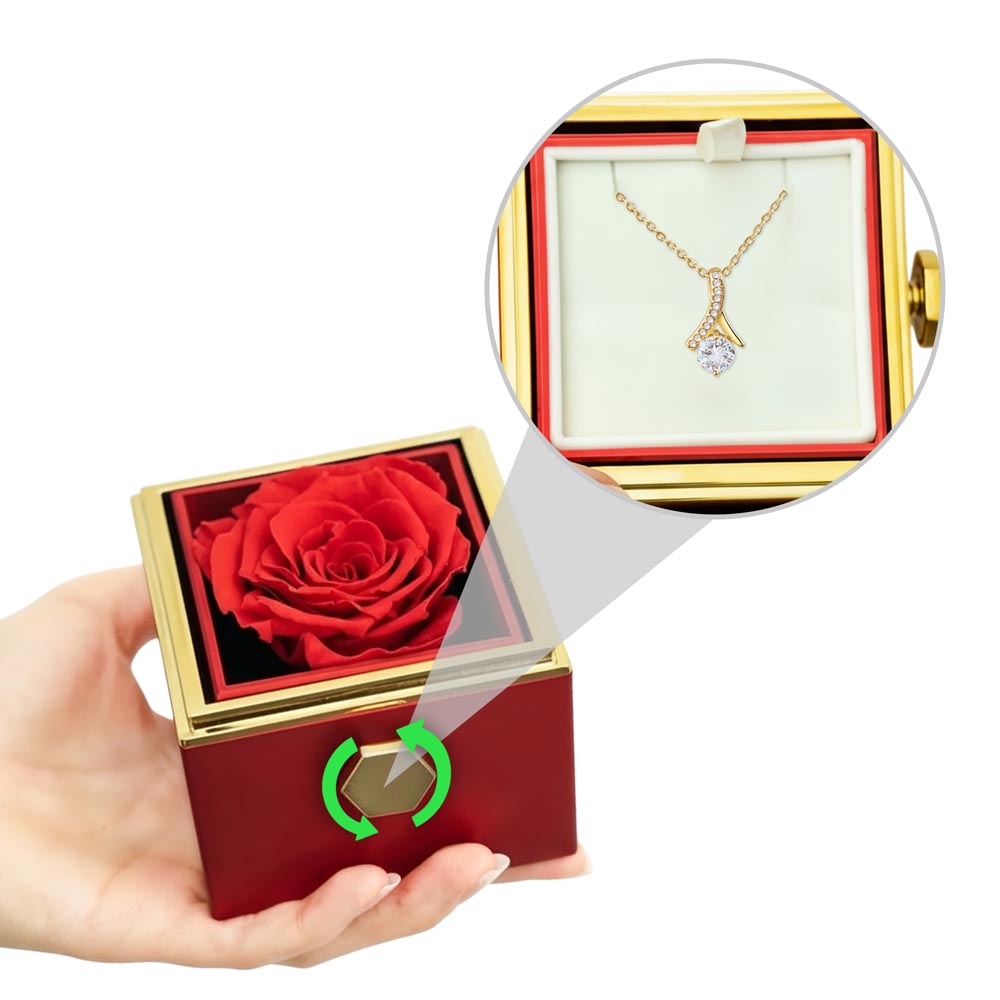 Petals and Promise – Alluring Beauty Rotating Rose Box
